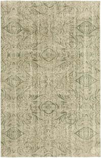 Beige Alfombra Turca Vintage Sobre-teñida - 173 cm x 267 cm