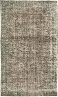 Gris Alfombra Turca Vintage Sobre-teñida - 157 cm x 257 cm
