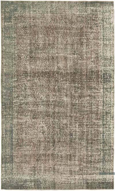 Gri Boyalı El Dokuma Anadolu Halısı - 157 cm x 257 cm