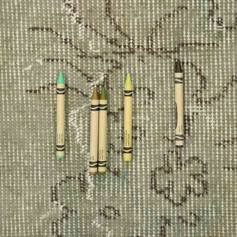 Gri Boyalı El Dokuma Anadolu Halısı - 178 cm x 295 cm - K0049294