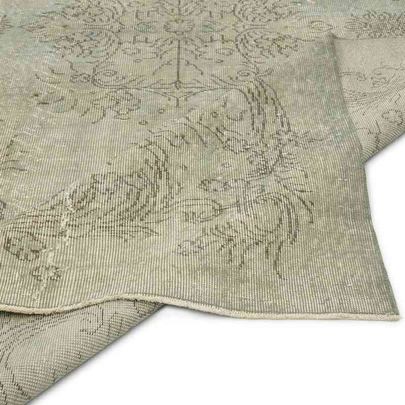 Gris Alfombra Turca Vintage Sobre-teñida - 178 cm x 295 cm - K0049294