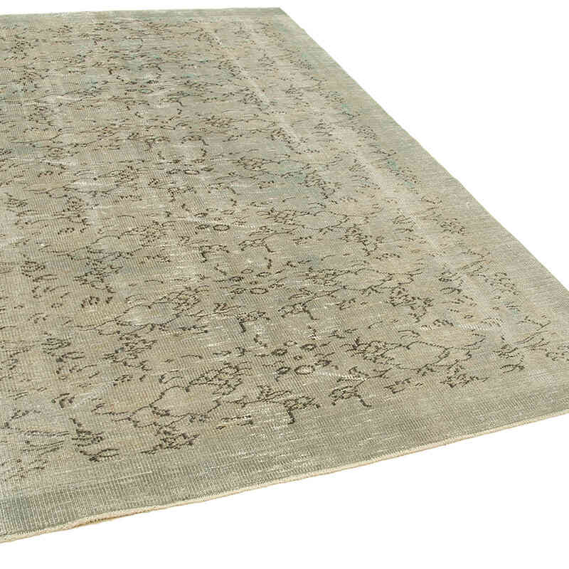 Gri Boyalı El Dokuma Anadolu Halısı - 174 cm x 277 cm - K0049295