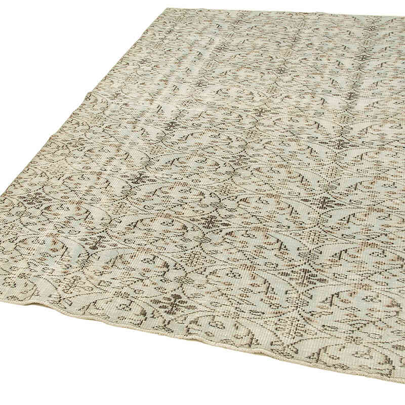 Gri Boyalı El Dokuma Anadolu Halısı - 173 cm x 244 cm - K0049308