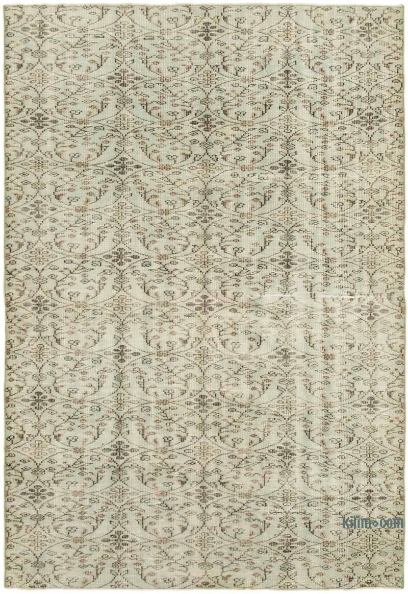 Gri Boyalı El Dokuma Anadolu Halısı - 173 cm x 244 cm - K0049308