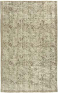 Gris Alfombra Turca Vintage Sobre-teñida - 159 cm x 250 cm