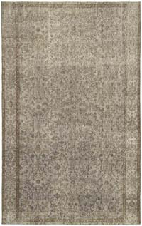 Gris Alfombra Turca Vintage Sobre-teñida - 157 cm x 250 cm