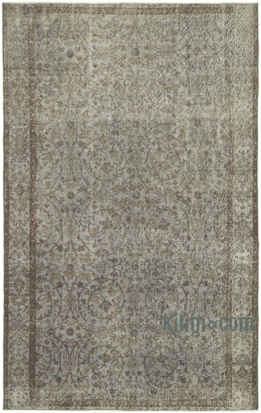 K0049317 Grey Over Dyed Vintage Hand, Overdyed Turkish Rugs