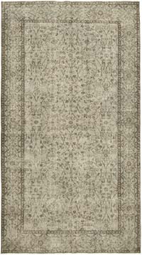 Gri Boyalı El Dokuma Anadolu Halısı - 162 cm x 290 cm