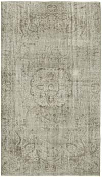 Gri Boyalı El Dokuma Anadolu Halısı - 165 cm x 284 cm