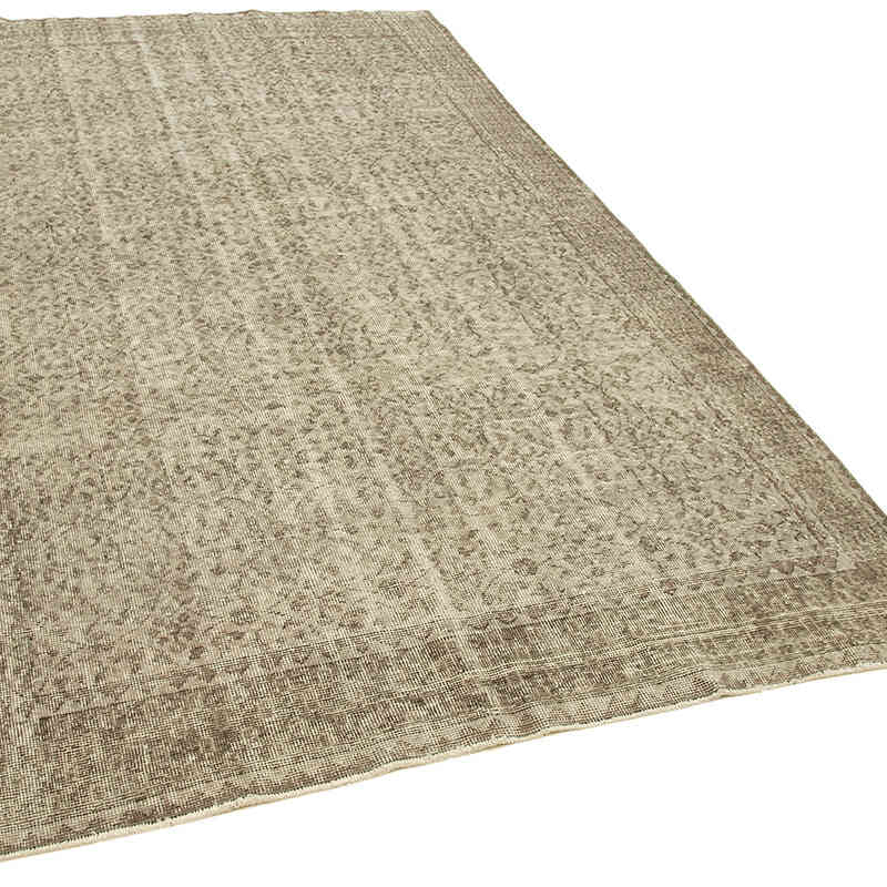 Marrón Alfombra Turca Vintage Sobre-teñida - 166 cm x 280 cm - K0049323