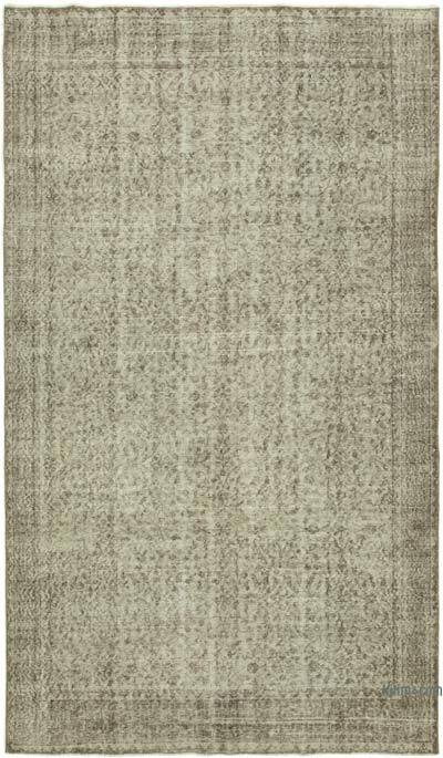Brown Over-dyed Vintage Hand-Knotted Turkish Rug - 5' 5" x 9' 2" (65 in. x 110 in.)