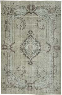 Gri Boyalı El Dokuma Anadolu Halısı - 183 cm x 280 cm