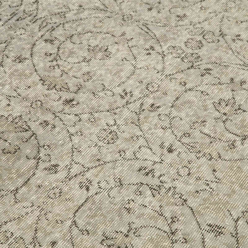Gray Over-dyed Vintage Hand-Knotted Turkish Rug - 4' 11" x 8' 9" (59" x 105") - K0049330