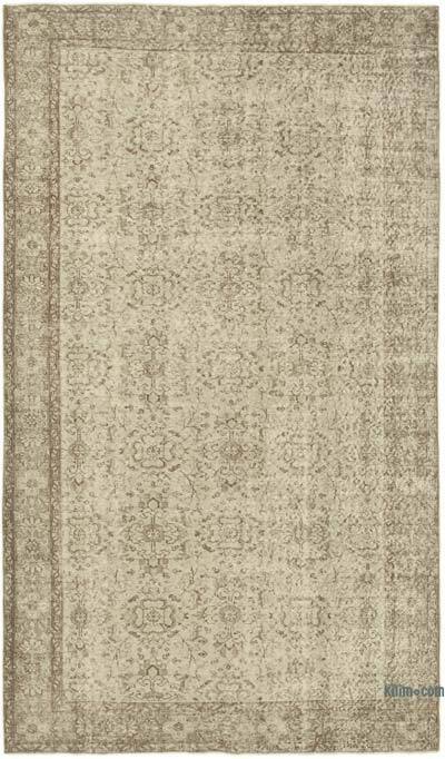 Gri Boyalı El Dokuma Anadolu Halısı - 163 cm x 279 cm