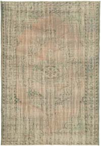 Azul Oscuro Alfombra Turca Vintage Sobre-teñida - 177 cm x 260 cm