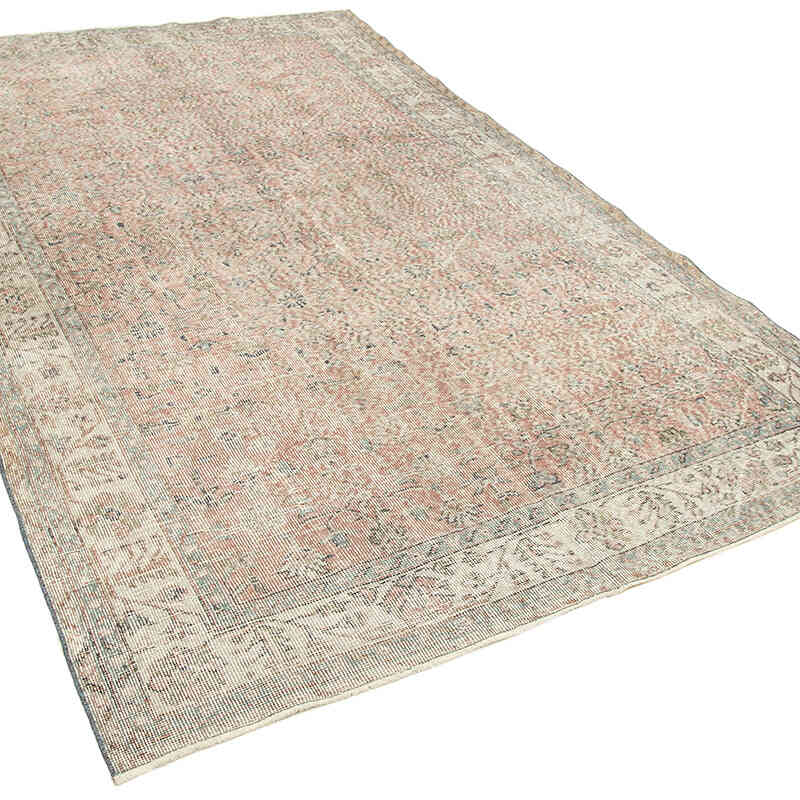 Over-dyed Vintage Hand-Knotted Turkish Rug - 5' 3" x 9' 4" (63" x 112") - K0049348