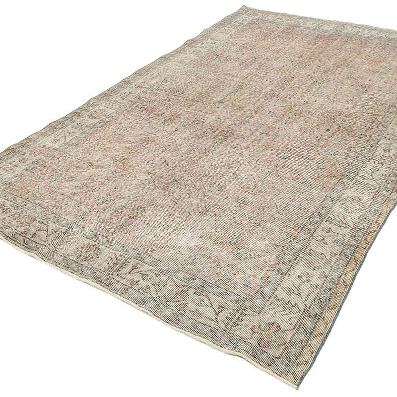 Over-dyed Vintage Hand-Knotted Turkish Rug - 5' 3" x 9' 4" (63" x 112") - K0049348