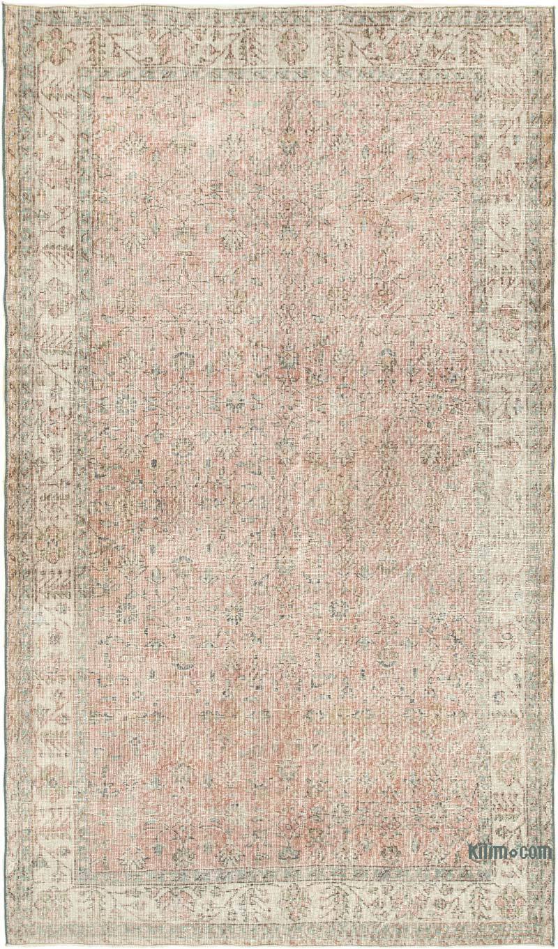 Over-dyed Vintage Hand-Knotted Turkish Rug - 5' 3" x 9' 4" (63" x 112") - K0049348
