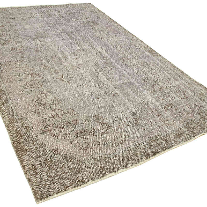 Gri Boyalı El Dokuma Anadolu Halısı - 178 cm x 280 cm - K0049368