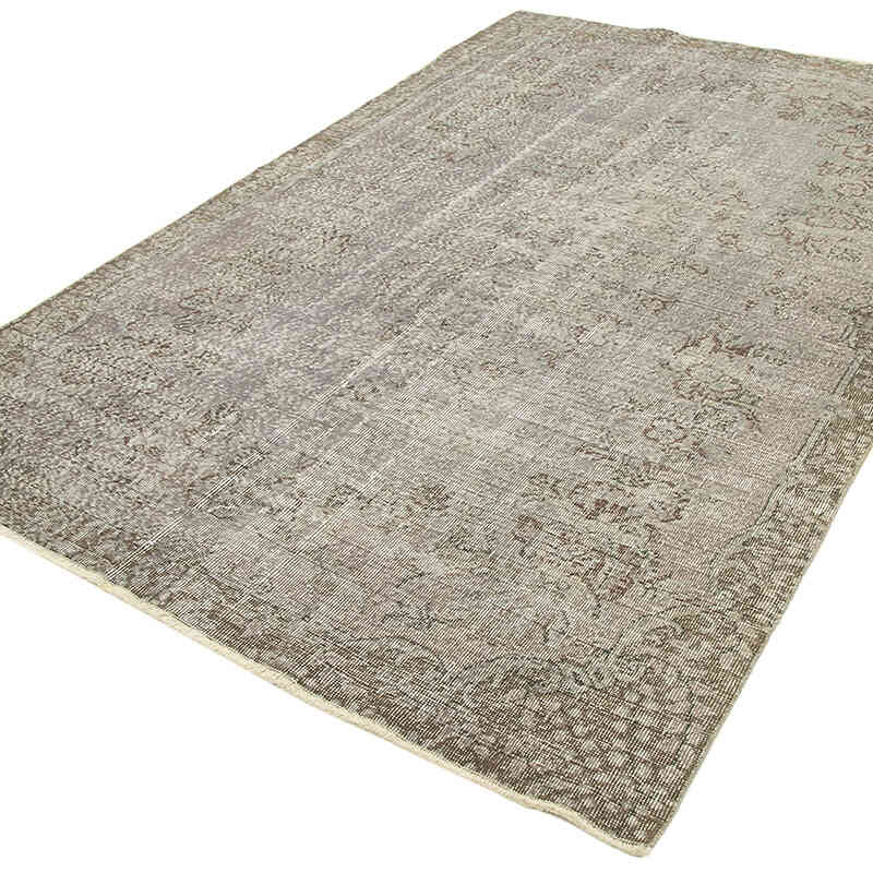 Gri Boyalı El Dokuma Anadolu Halısı - 178 cm x 280 cm - K0049368