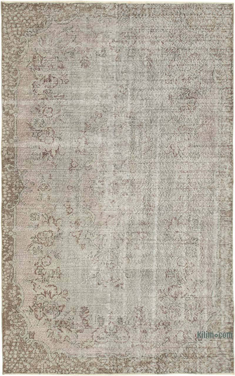 Gri Boyalı El Dokuma Anadolu Halısı - 178 cm x 280 cm - K0049368
