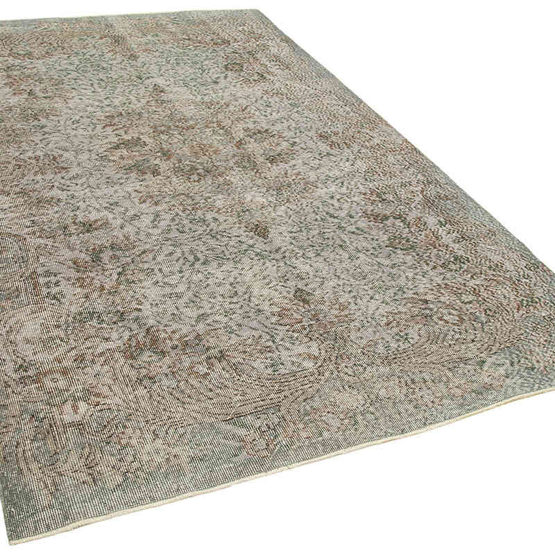 Gris Alfombra Turca Vintage Sobre-teñida - 175 cm x 275 cm - K0049387