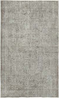 Gri Boyalı El Dokuma Anadolu Halısı - 159 cm x 264 cm
