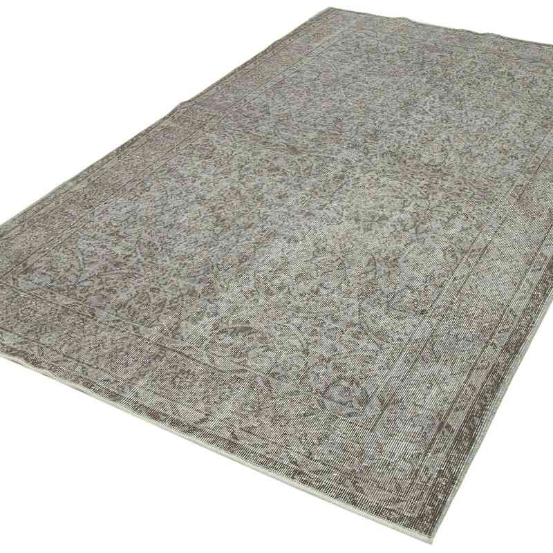 Gri Boyalı El Dokuma Anadolu Halısı - 159 cm x 264 cm - K0049392