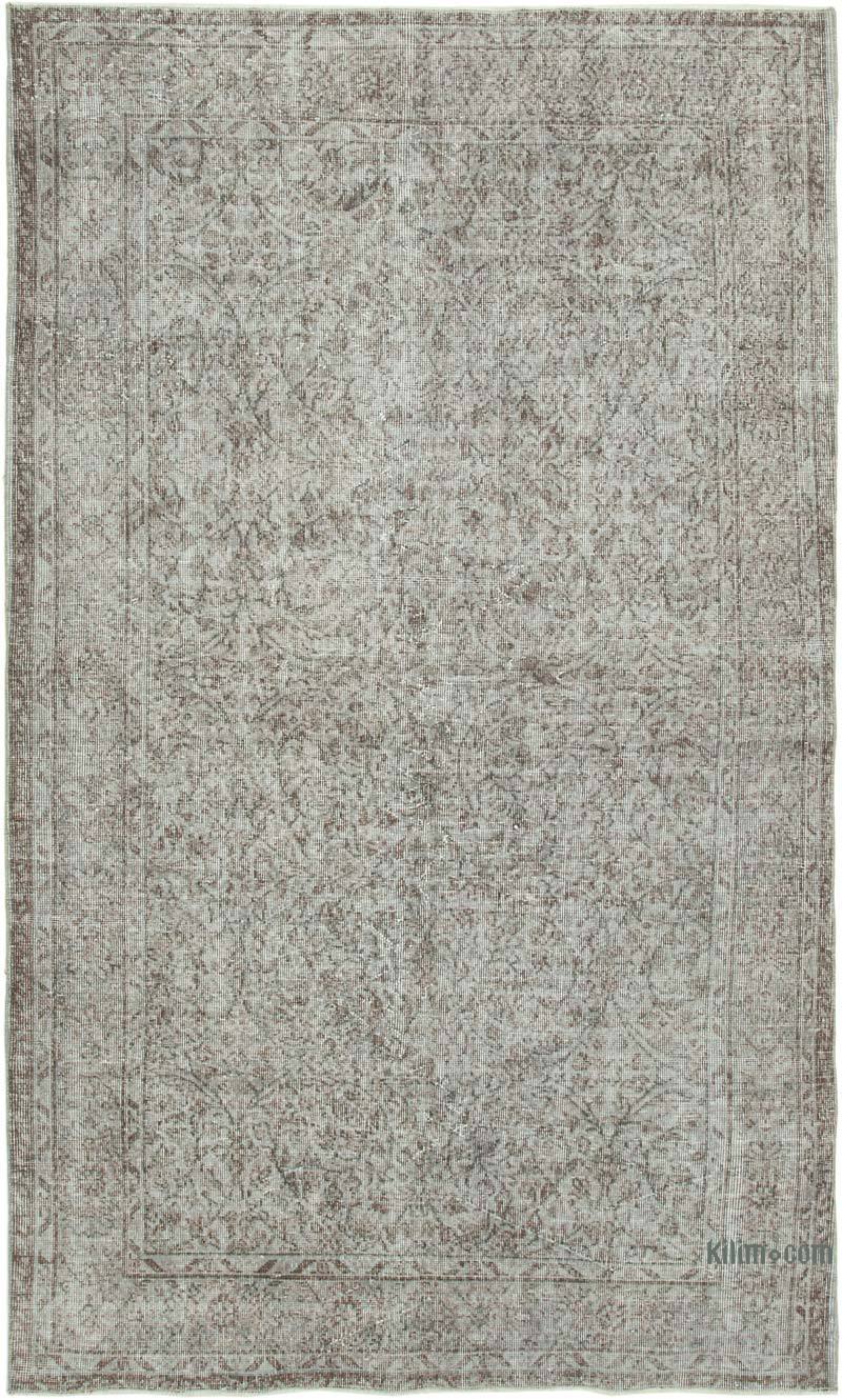 Gri Boyalı El Dokuma Anadolu Halısı - 159 cm x 264 cm - K0049392