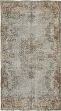 Gri Boyalı El Dokuma Anadolu Halısı - 160 cm x 280 cm