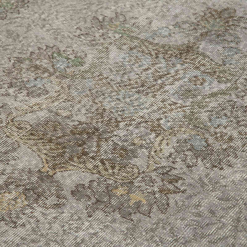 Gray Over-dyed Vintage Hand-Knotted Turkish Rug - 5' 3" x 9' 2" (63" x 110") - K0049399