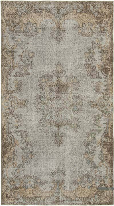 Gri Boyalı El Dokuma Anadolu Halısı - 160 cm x 280 cm