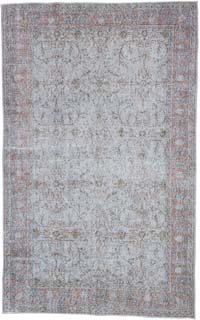 Over-dyed Vintage Hand-Knotted Turkish Rug - 5' 5" x 8' 8" (65" x 104")