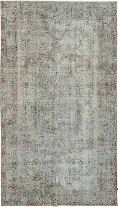 Gri Boyalı El Dokuma Anadolu Halısı - 145 cm x 250 cm
