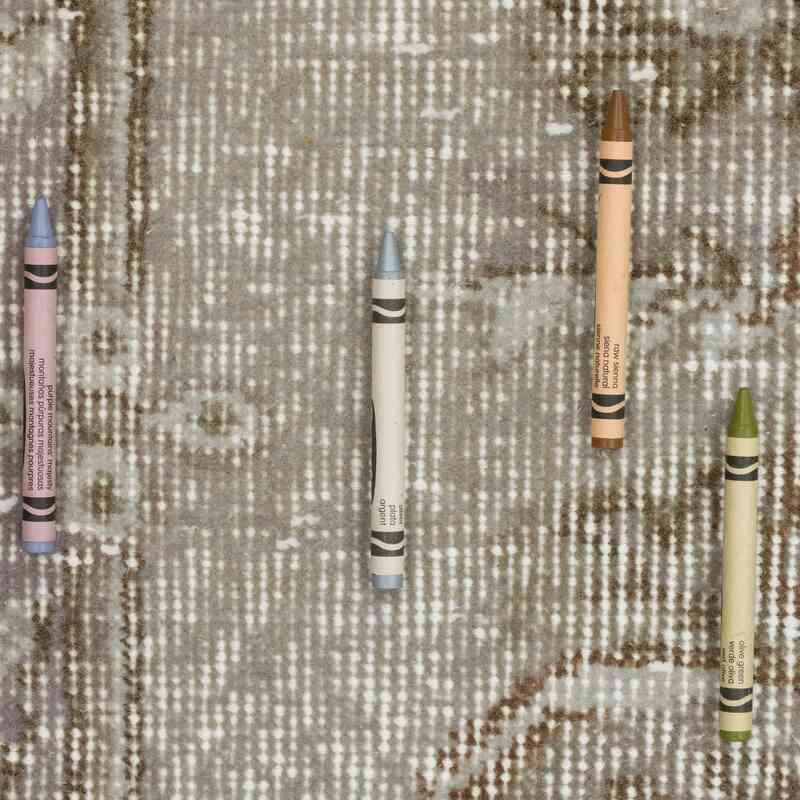 Gri Boyalı El Dokuma Anadolu Halısı - 176 cm x 276 cm - K0049422