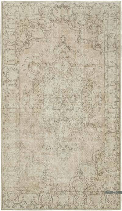 Gri Boyalı El Dokuma Anadolu Halısı - 151 cm x 257 cm