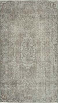 Gri Boyalı El Dokuma Anadolu Halısı - 161 cm x 276 cm