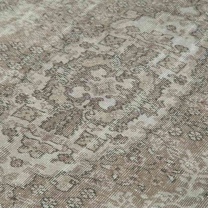 Gray Over-dyed Vintage Hand-Knotted Turkish Rug - 5' 3" x 9' 1" (63" x 109") - K0049437