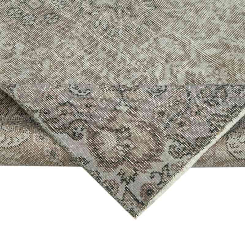 Gray Over-dyed Vintage Hand-Knotted Turkish Rug - 5' 3" x 9' 1" (63" x 109") - K0049437