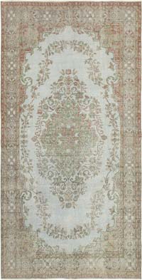 Gri Boyalı El Dokuma Anadolu Halısı - 165 cm x 317 cm