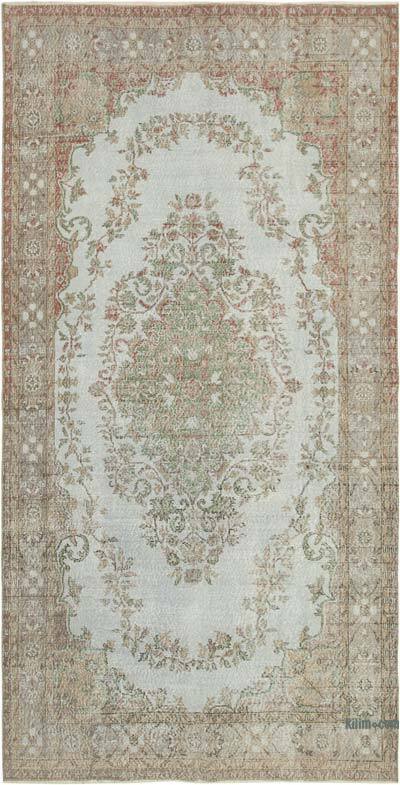 Gri Boyalı El Dokuma Anadolu Halısı - 165 cm x 317 cm
