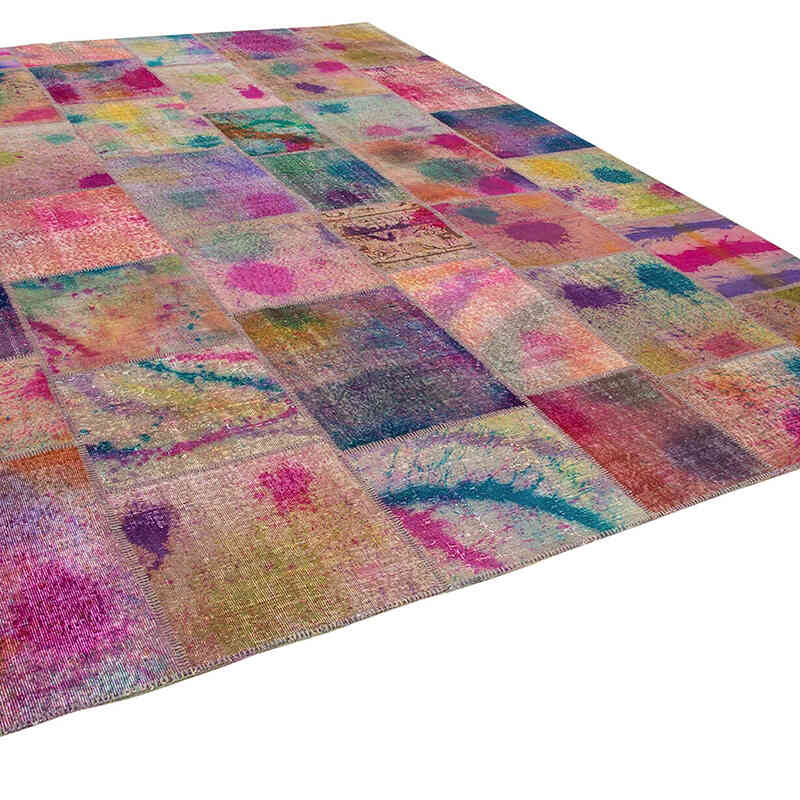 Alfombra De Retazos Turca Sobre-teñida - 302 cm x 403 cm - K0049454