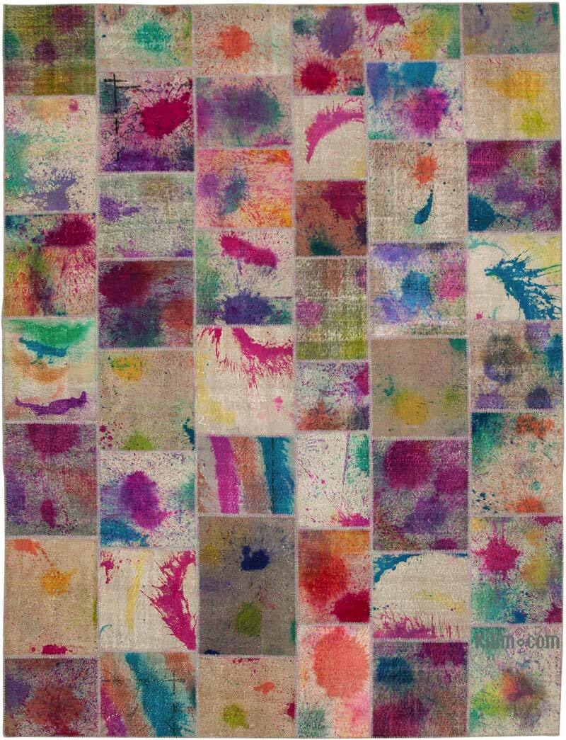 Alfombra De Retazos Turca Sobre-teñida - 307 cm x 407 cm - K0049463
