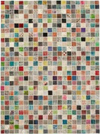Patchwork Hand-Knotted Turkish Rug - 9' 10" x 13' 5" (118" x 161")