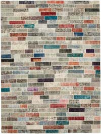 Patchwork Hand-Knotted Turkish Rug - 9' 10" x 13' 2" (118" x 158")