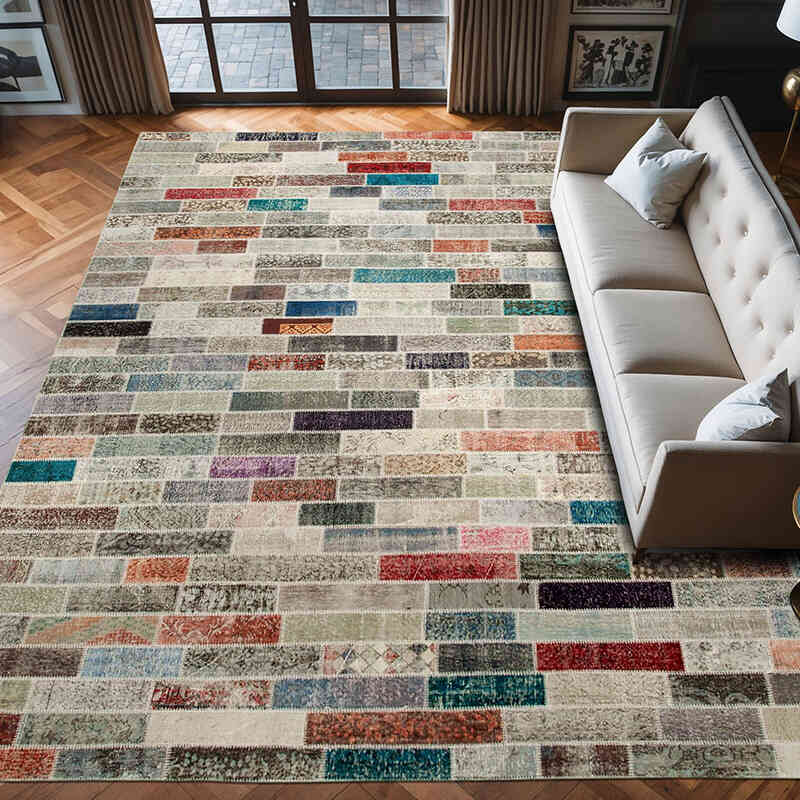 Patchwork Ek Dokuma Halı - 300 cm x 401 cm - K0049473