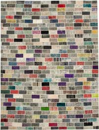 Patchwork Hand-Knotted Turkish Rug - 10'  x 13' 6" (120" x 162")