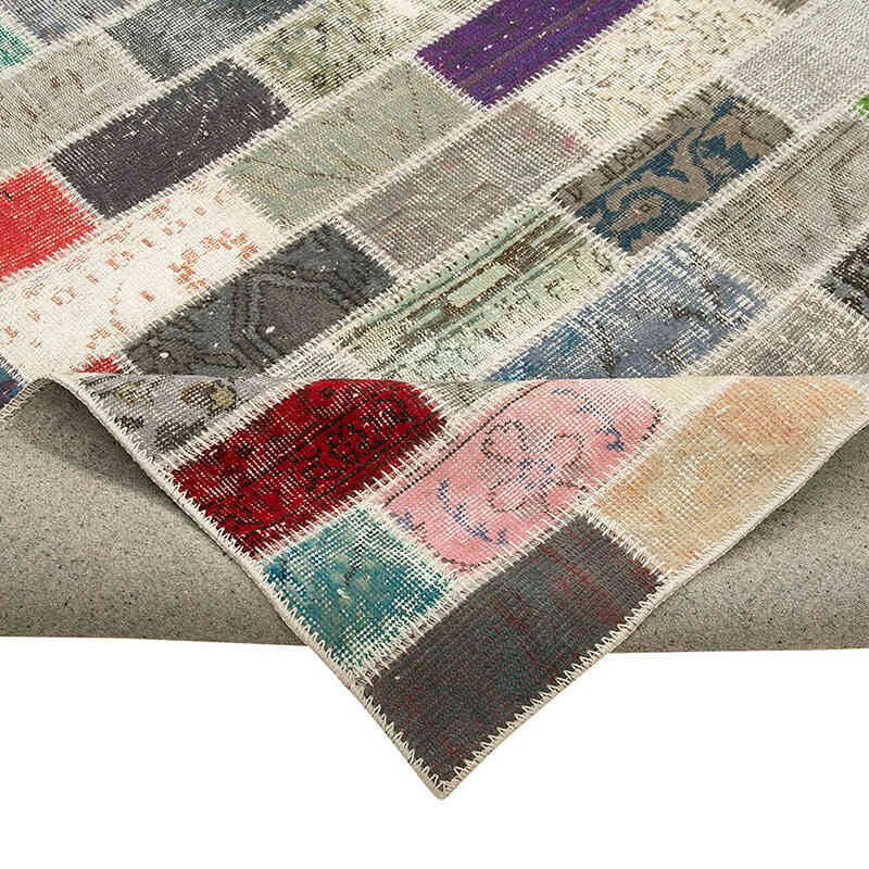 Patchwork Hand-Knotted Turkish Rug - 10'  x 13' 6" (120" x 162") - K0049476