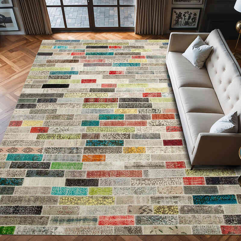 Patchwork Ek Dokuma Halı - 303 cm x 408 cm - K0049477
