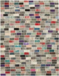 Patchwork Hand-Knotted Turkish Rug - 10' 1" x 13' 1" (121" x 157")